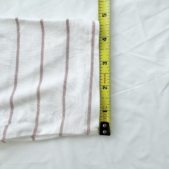 Colori White And Pink Stripped 3/4 Sleeves Top Size Small - Picture 10 of 12